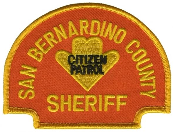 SAN BERNARDINO COUNTY SHERIFF CITIZEN'S PATROL SHOULDER PATCH.